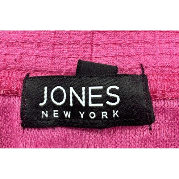 Jones New York Women's PINK W/ White Trim Waffle Knit Polyester Robe SZ L/XL - Picture 6 of 8